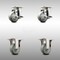 Service Caster 3 Inch 316SS Gray Polyurethane Swivel Top Plate Caster Brake 2 Rigid SCC, 2PK SCC-SS31620S314-PPUB-TLB-2-R-2 - alternate 1